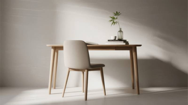 简约书桌椅组合图片