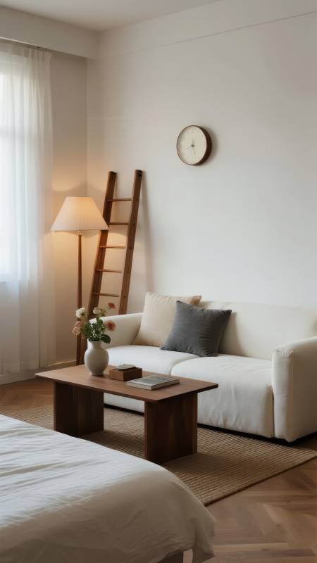 简约卧室一角图片