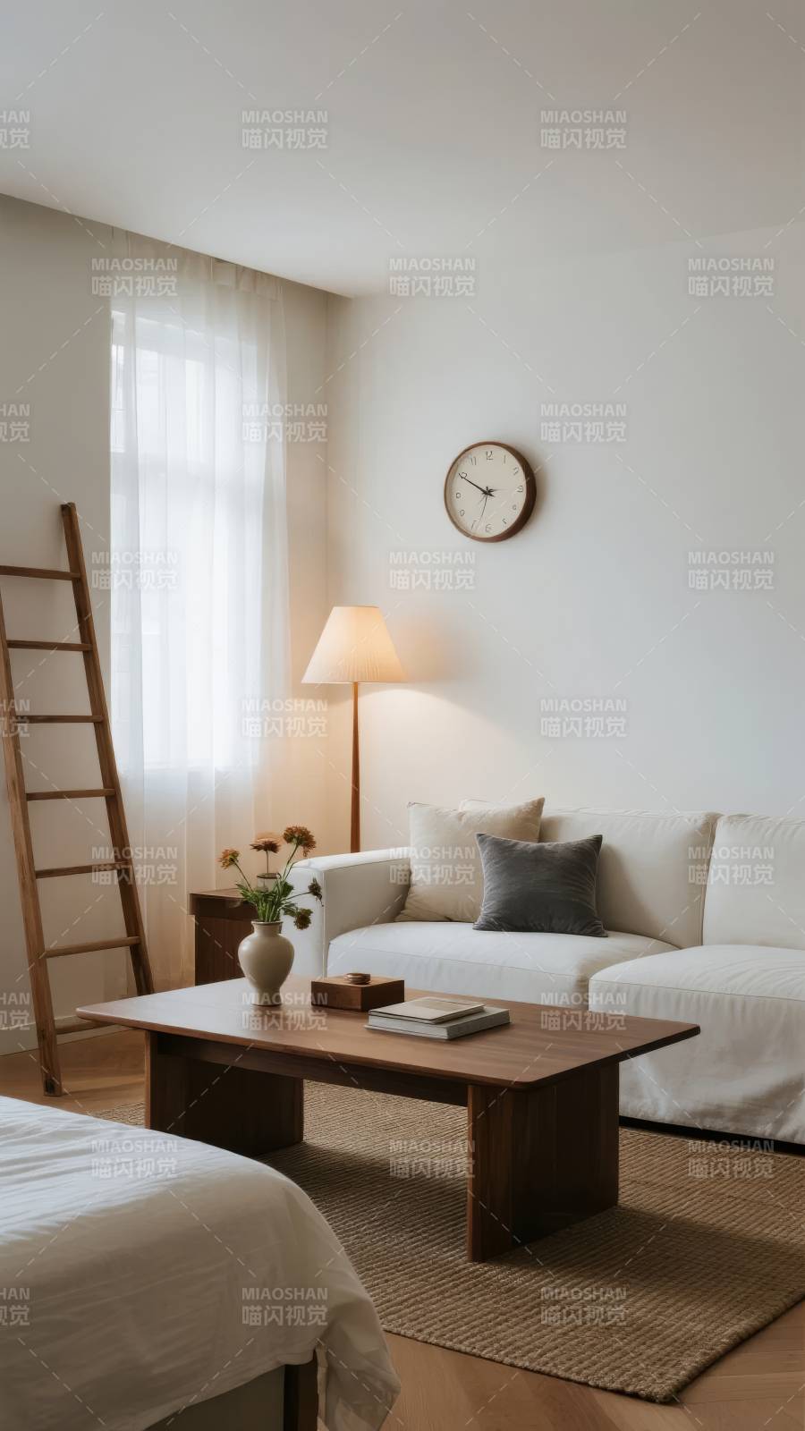 简约温馨客厅一角图片