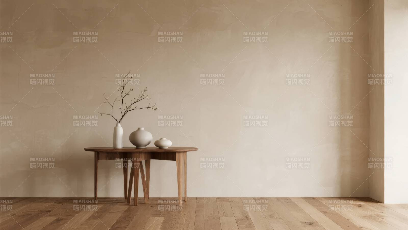 简约木质桌景图片