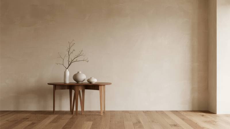 简约木质桌景图片