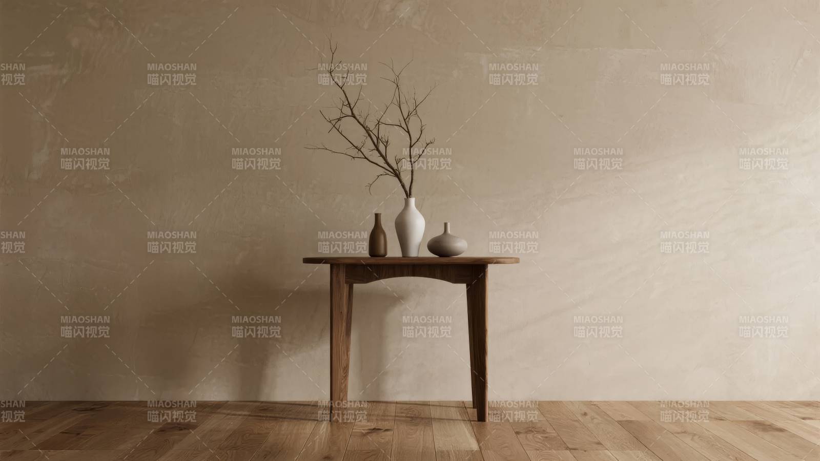 简约木桌静物图图片