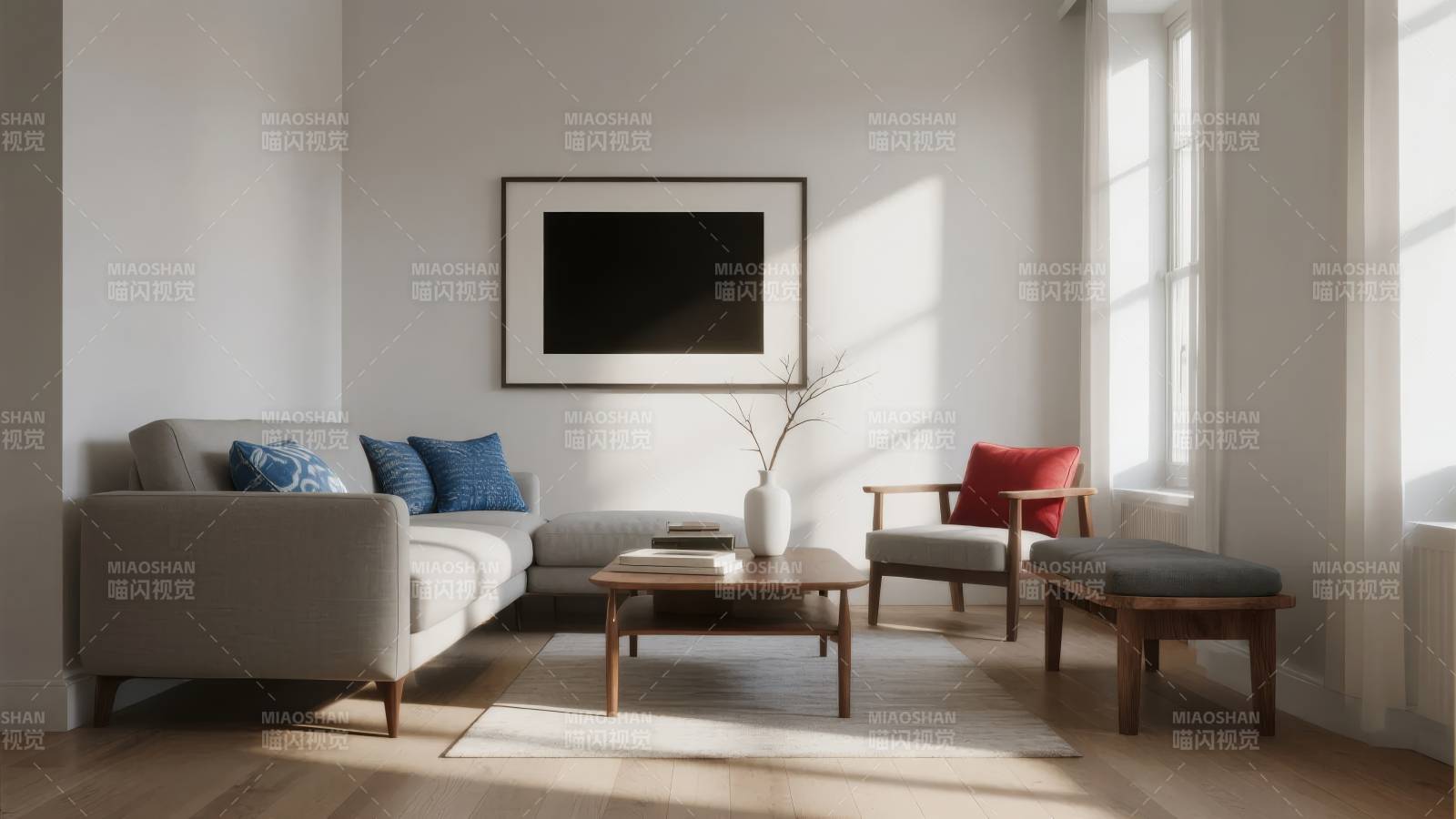 简约客厅阳光照耀图片