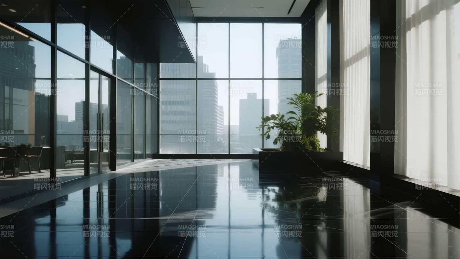 现代都市办公大厅图片