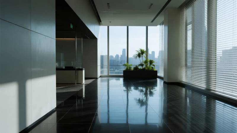 现代办公室大厅图片