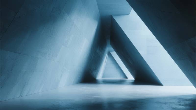 三角迷宫光影图片