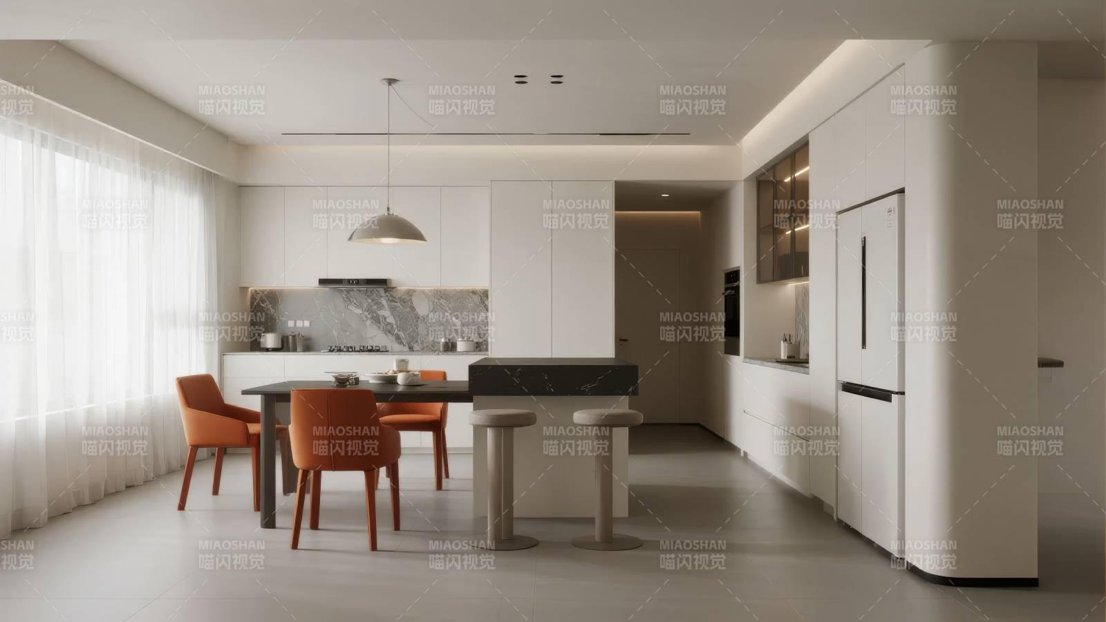 现代简约厨房餐厅图片