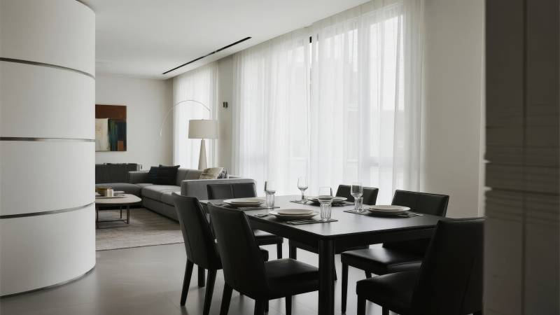 现代简约客厅餐厅图片