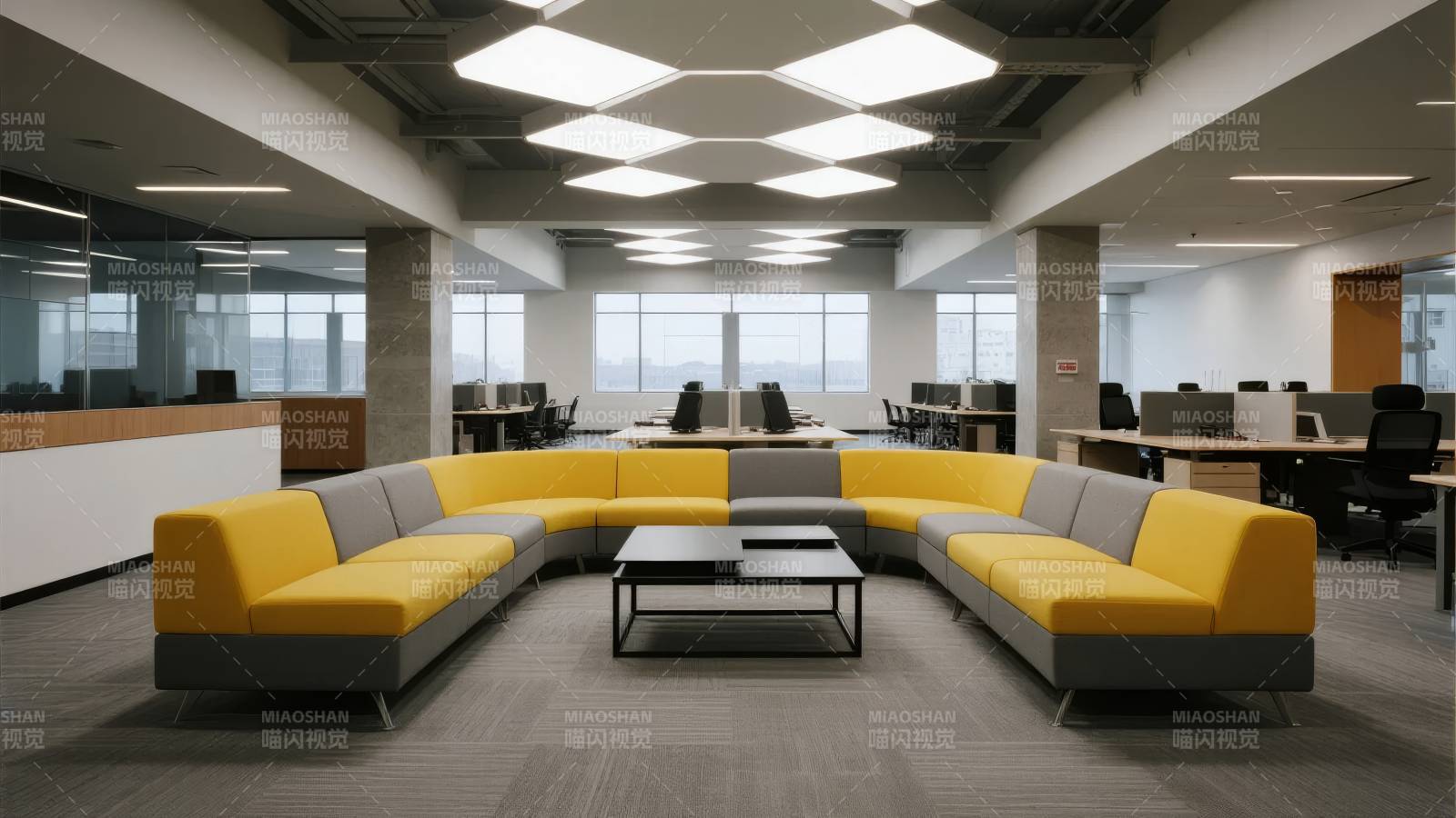 现代办公休闲区图片