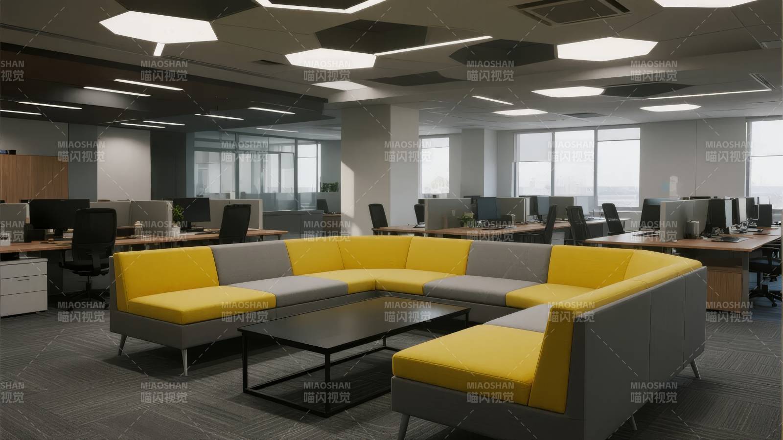 现代办公休息区图片