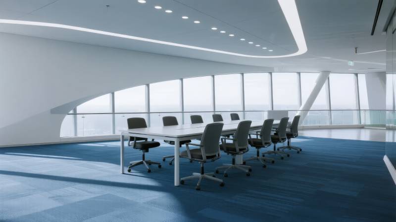 现代会议室全景图片