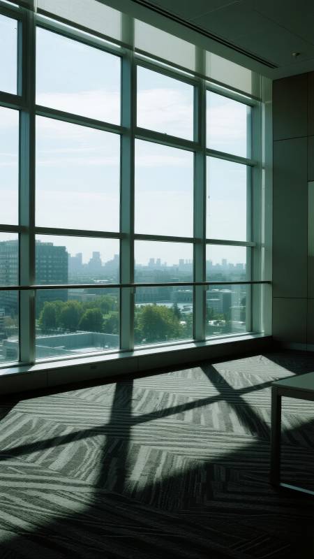 窗影都市风光图片