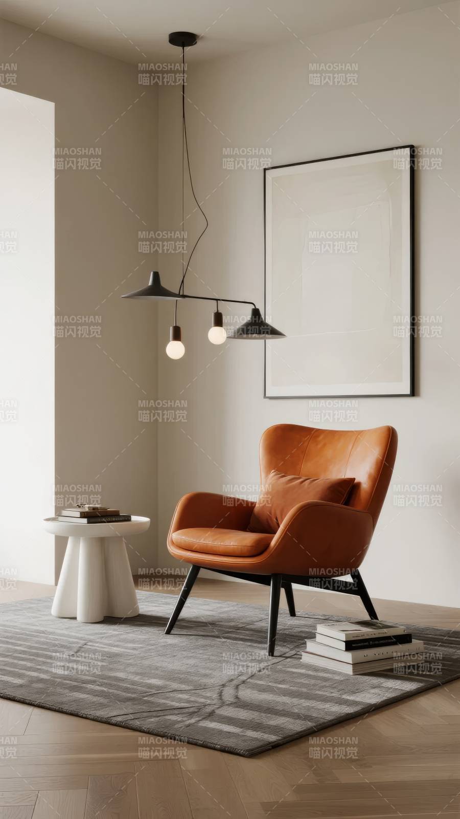 现代简约客厅一角图片