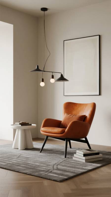 现代简约客厅一角图片