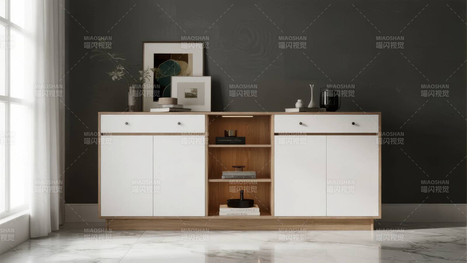 现代简约储物柜图片