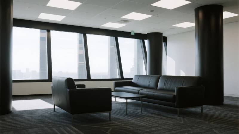 现代办公室休息区图片