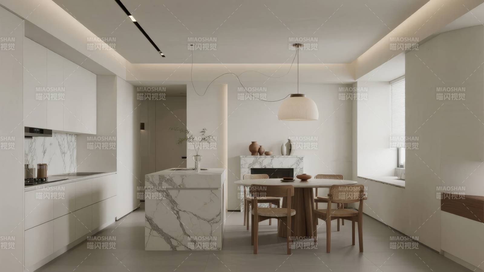 现代简约厨房餐厅图片