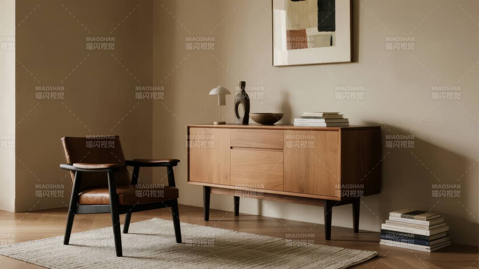 简约木质家具搭配图片