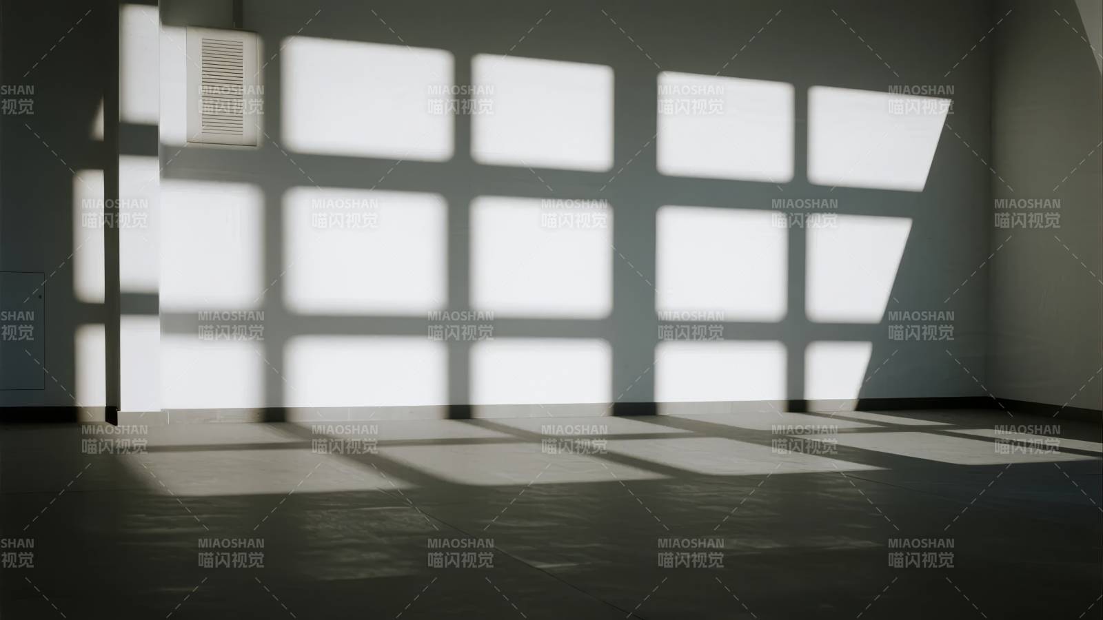 光影交错的空房间图片