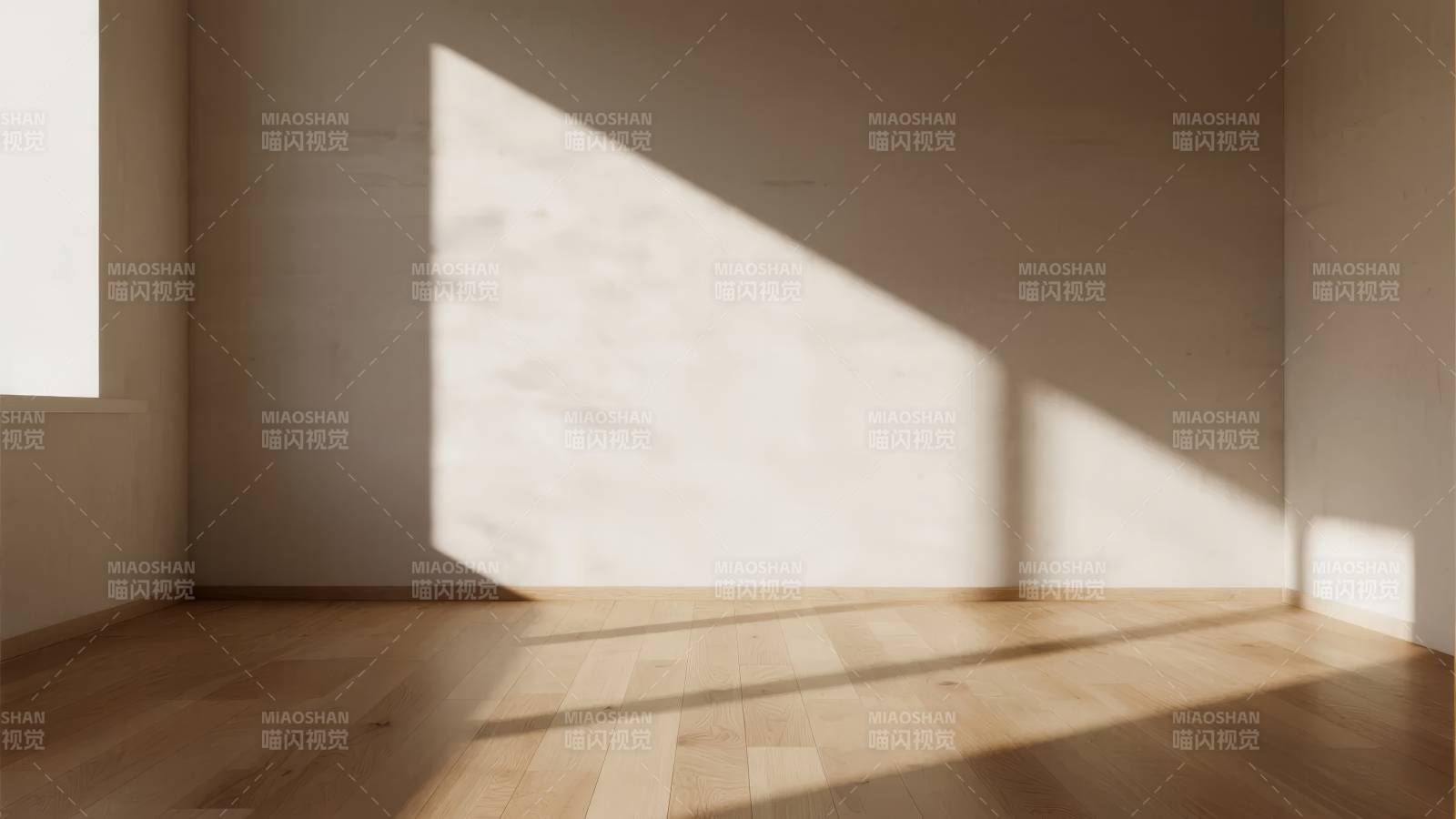 光影交错的空房间图片