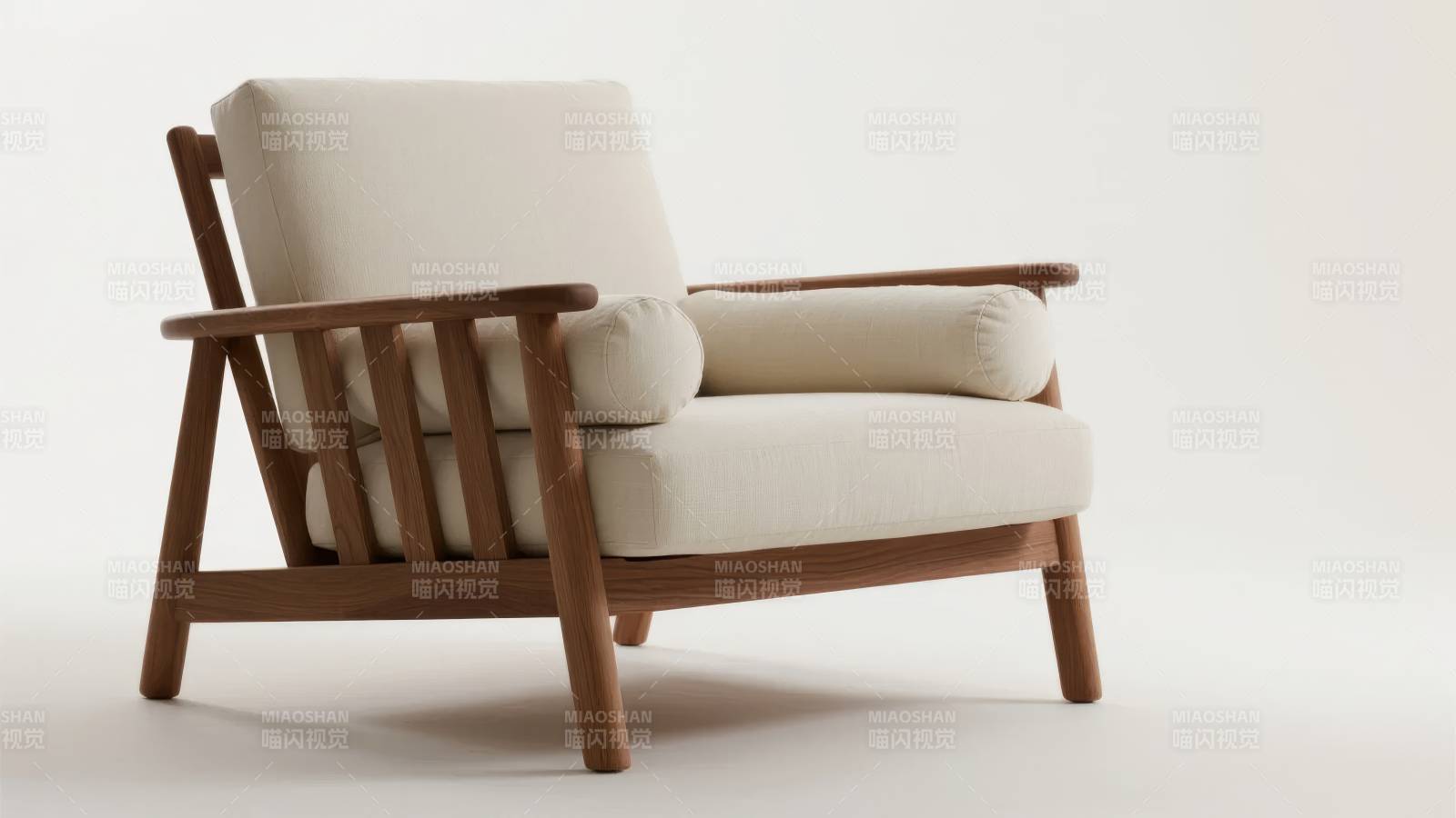 简约木质扶手椅图片