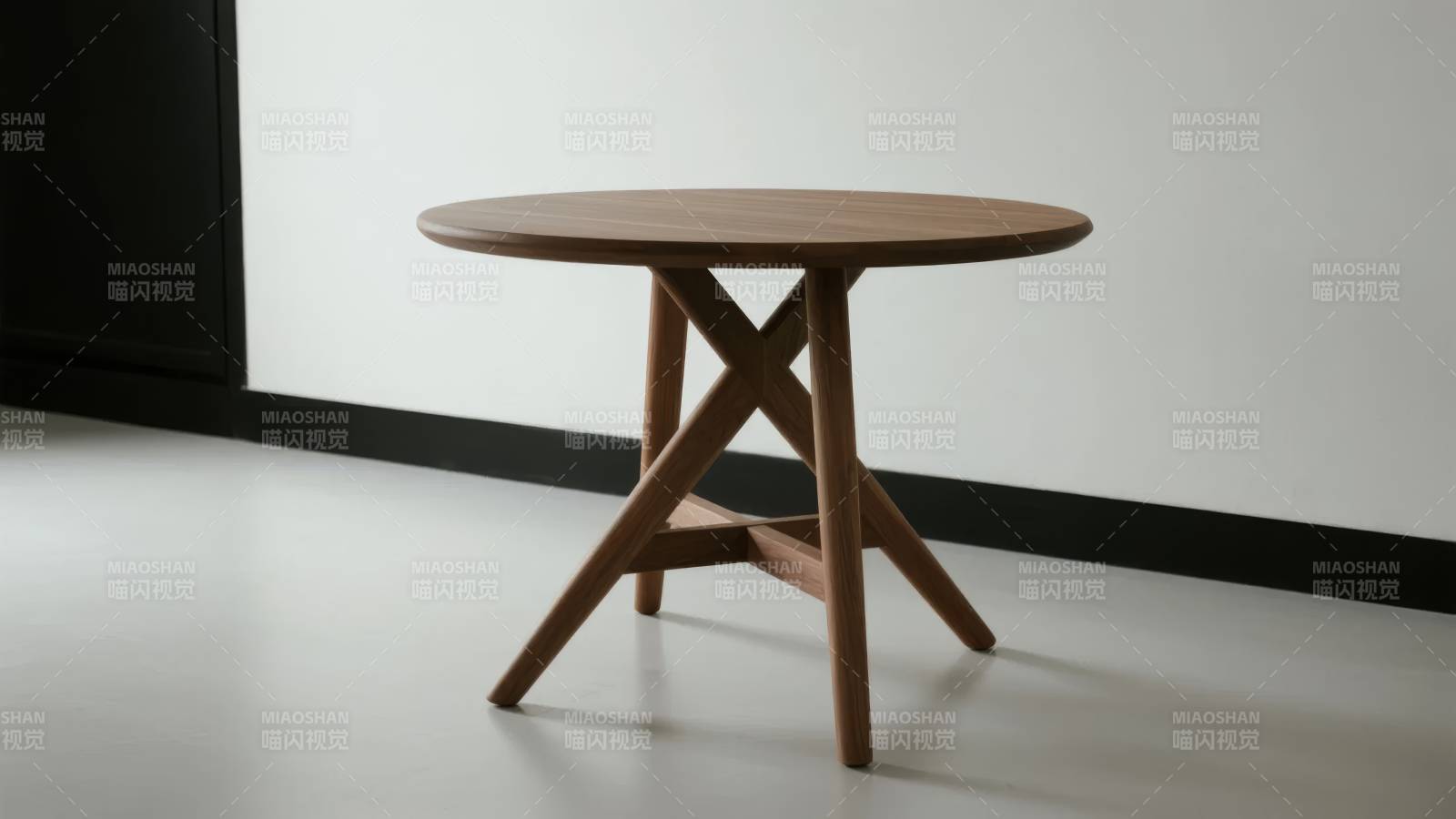 简约木质圆桌图片