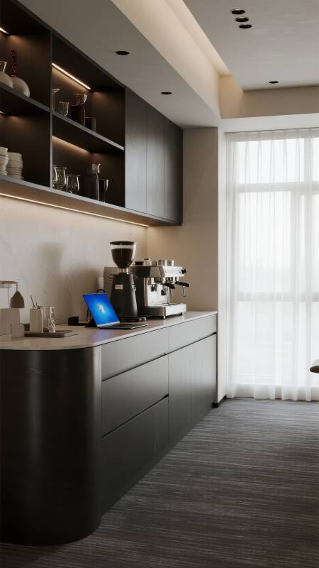 现代厨房咖啡角图片