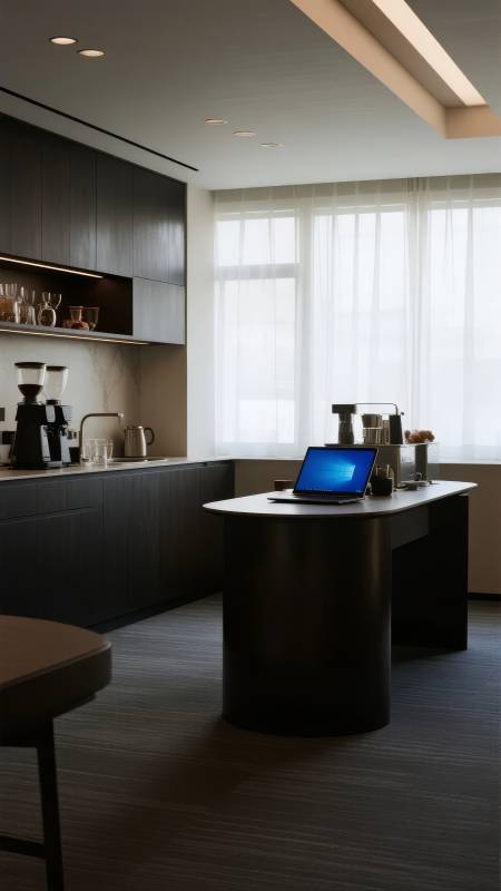 现代简约厨房办公区图片