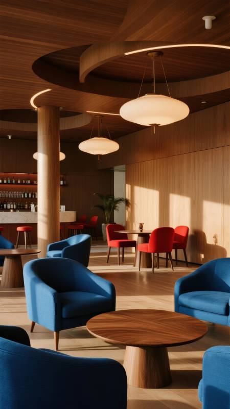 现代木艺休闲空间图片