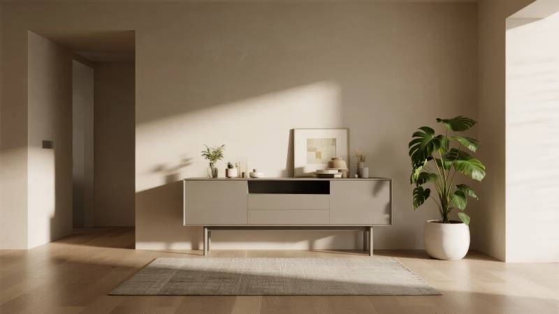 简约现代客厅一角图片