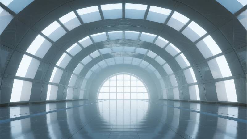 未来隧道光影图片