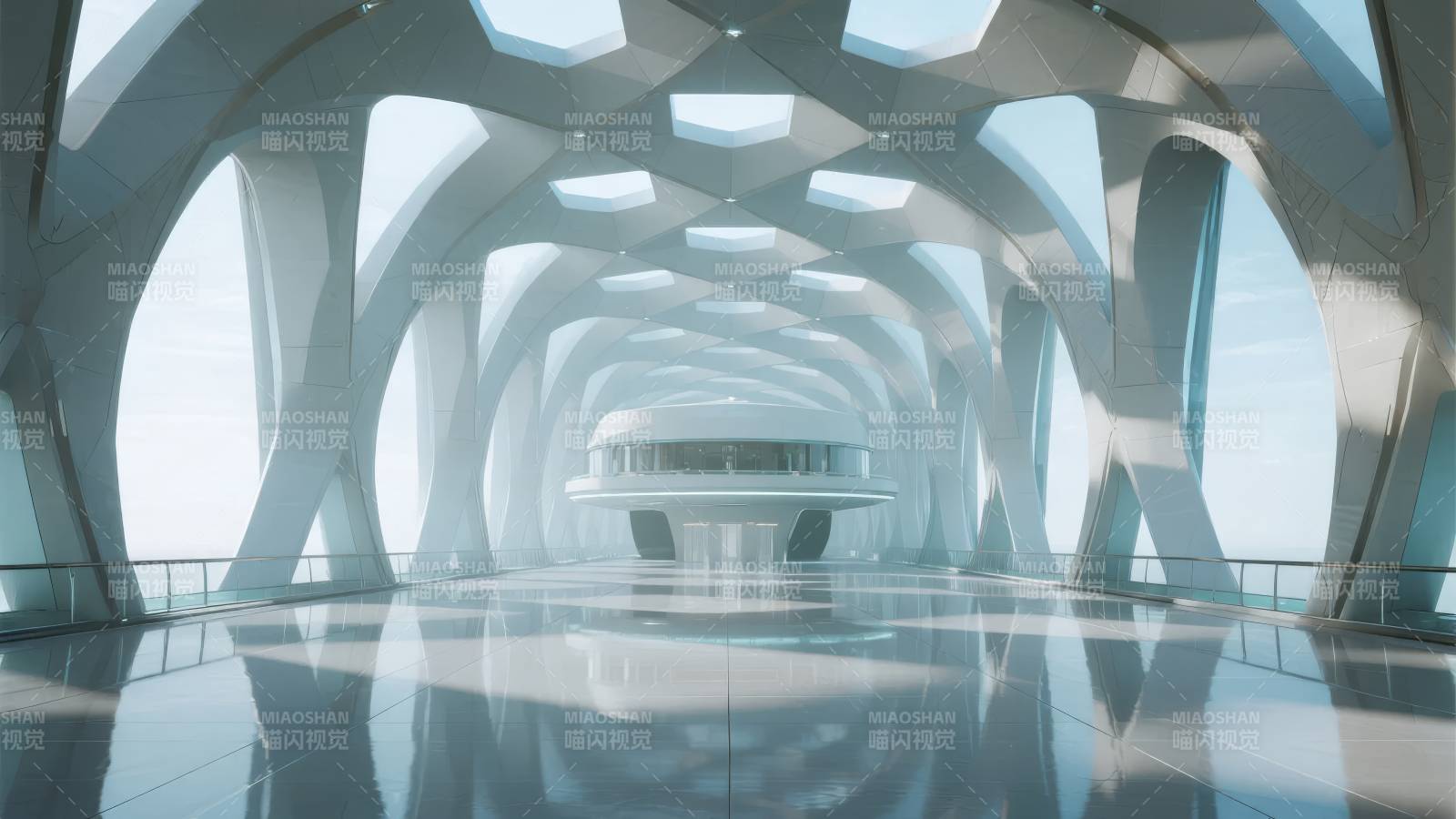 未来建筑长廊图片