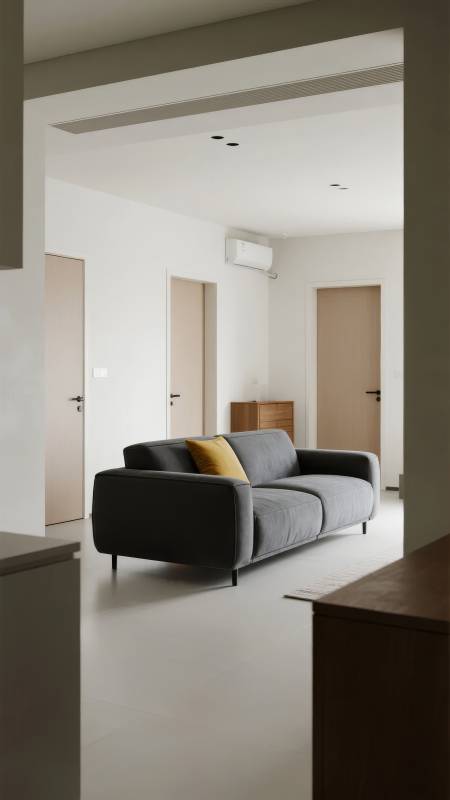 现代简约客厅一角图片