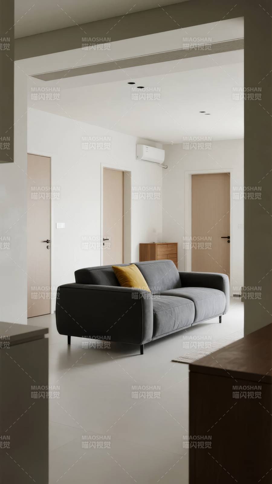 现代简约客厅一角图片