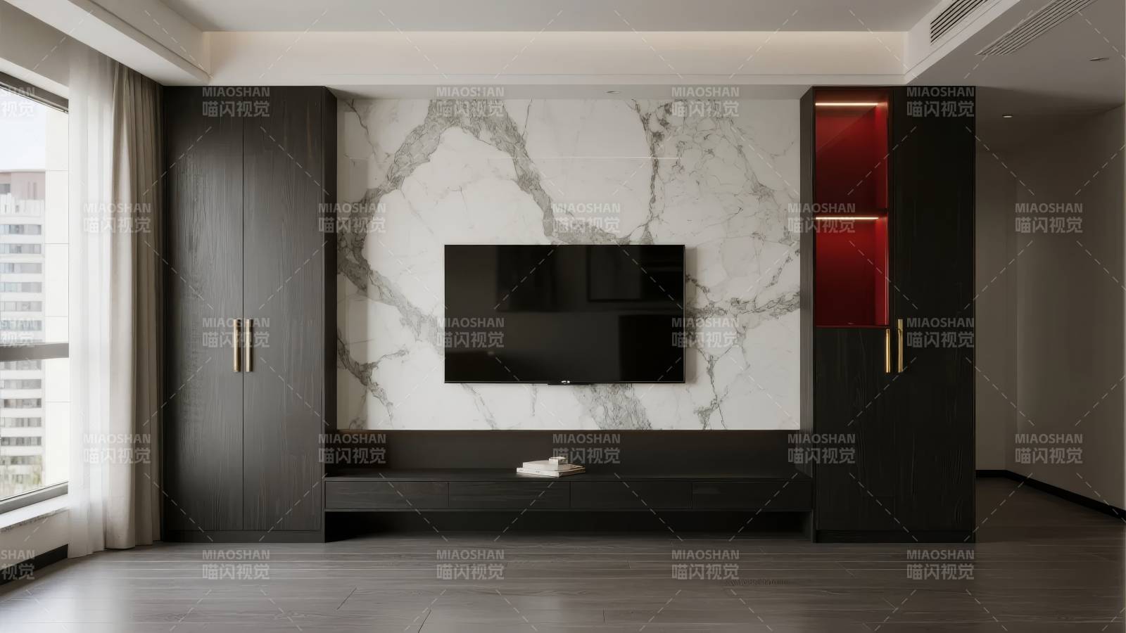 现代客厅电视墙设计图片