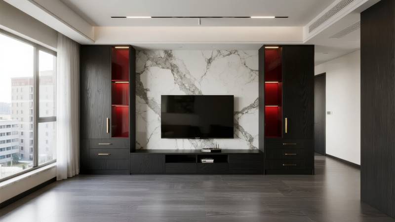 现代客厅电视墙设计图片