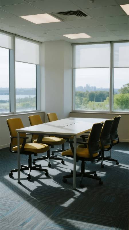 明亮会议室窗景图片