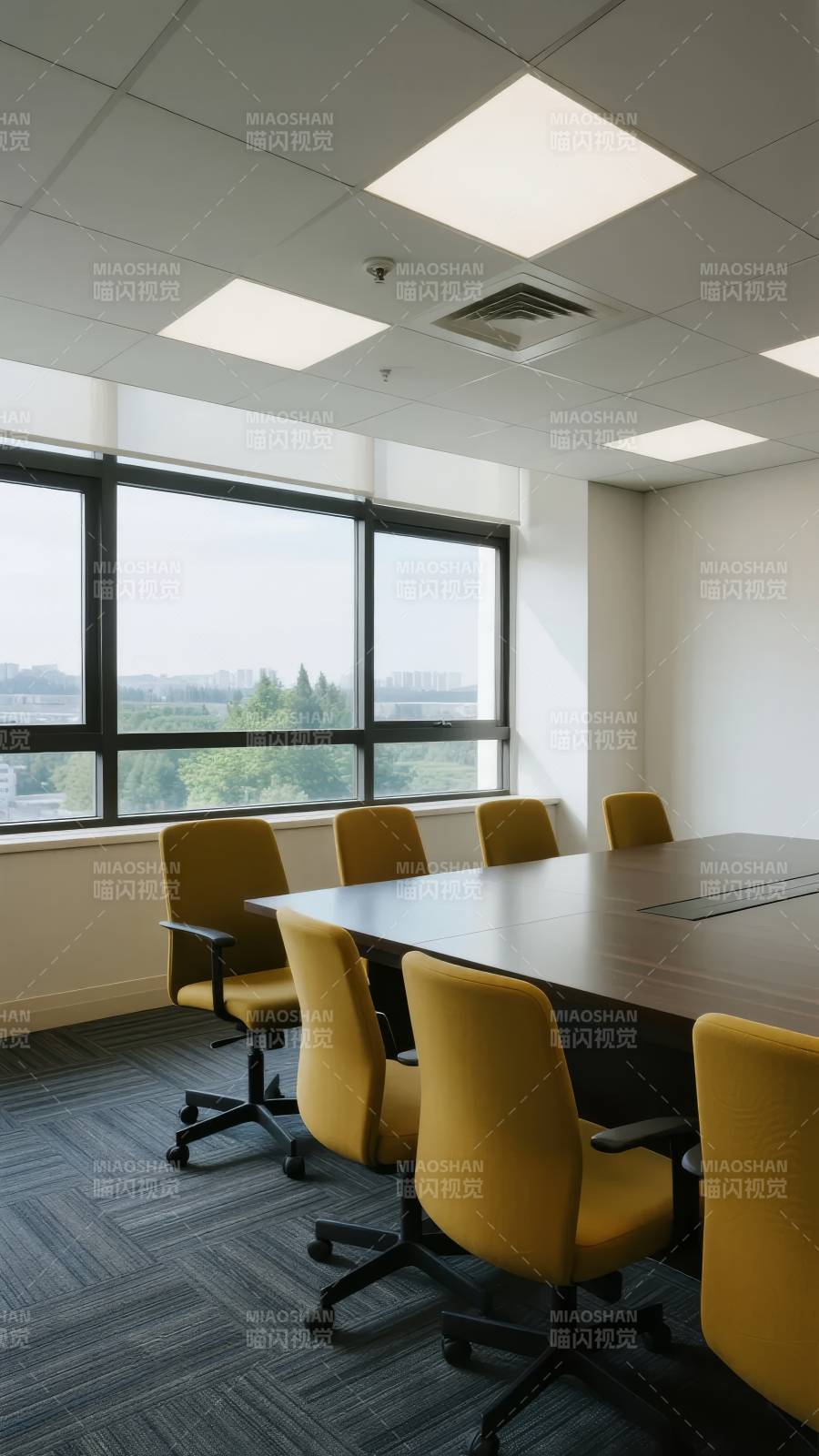 现代会议室一角图片