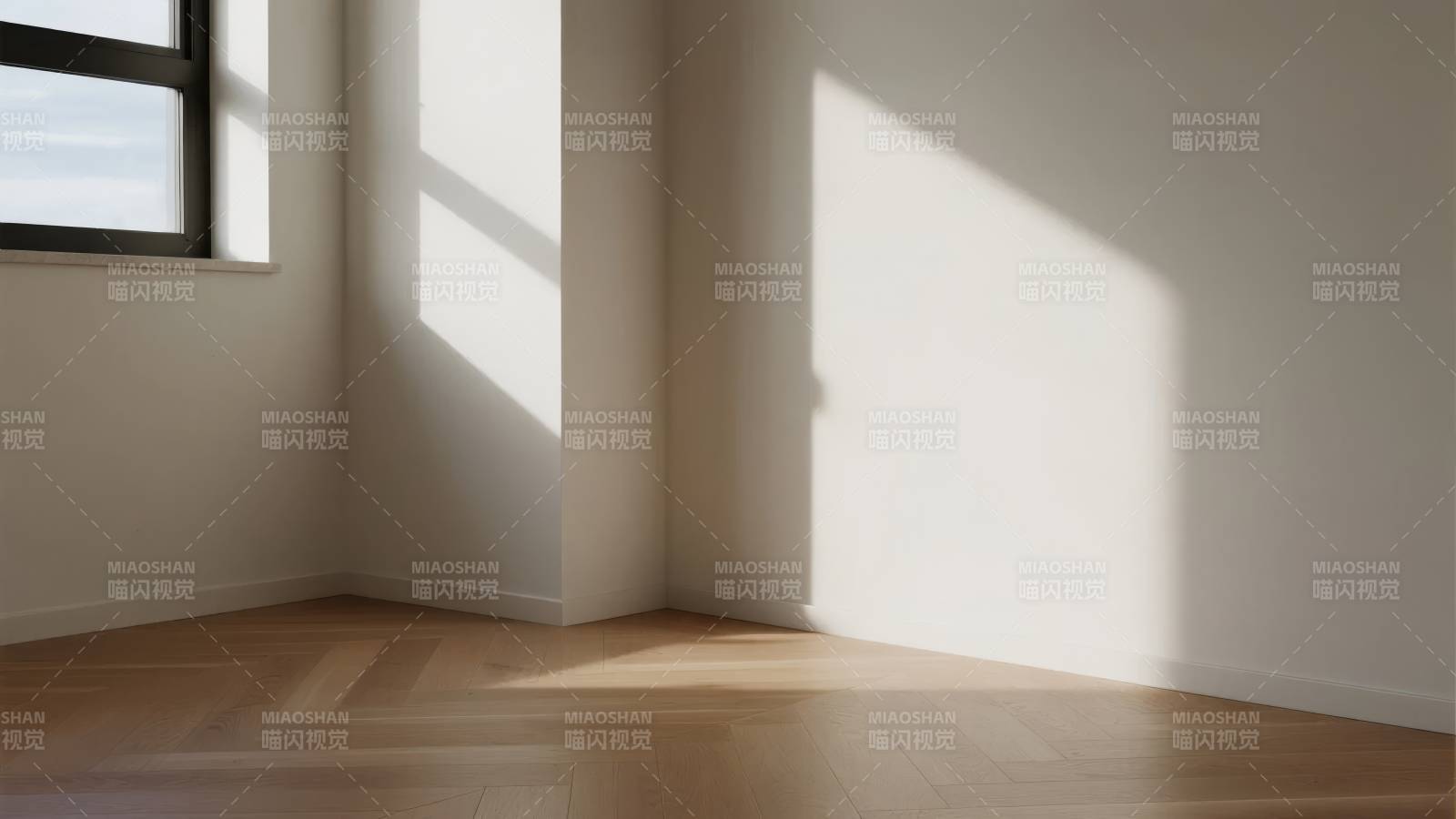 阳光洒满空房间图片