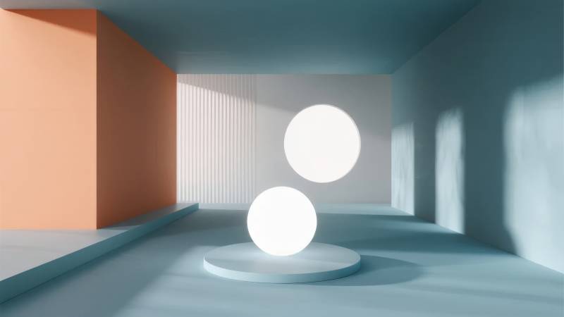 光影几何空间图片