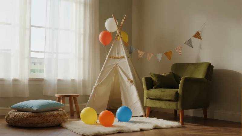 温馨儿童游戏角图片