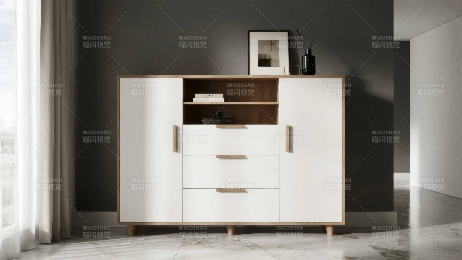 现代简约储物柜图片