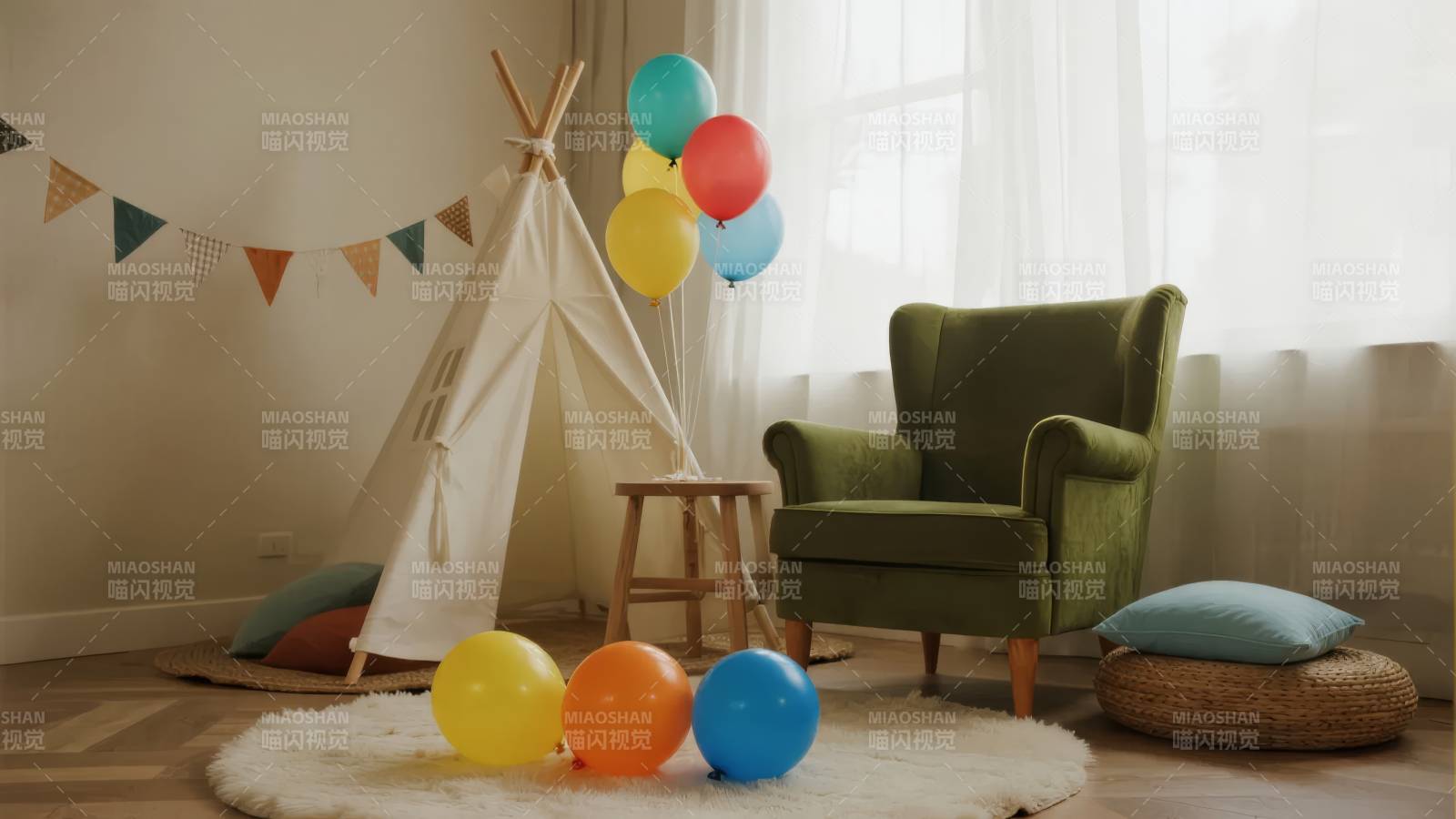 温馨儿童房布置图片