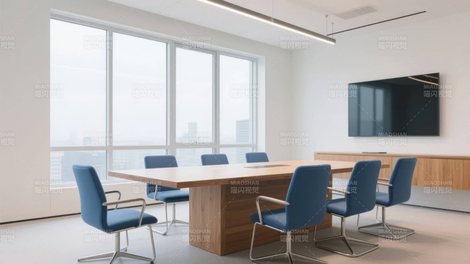 现代会议室全景图片