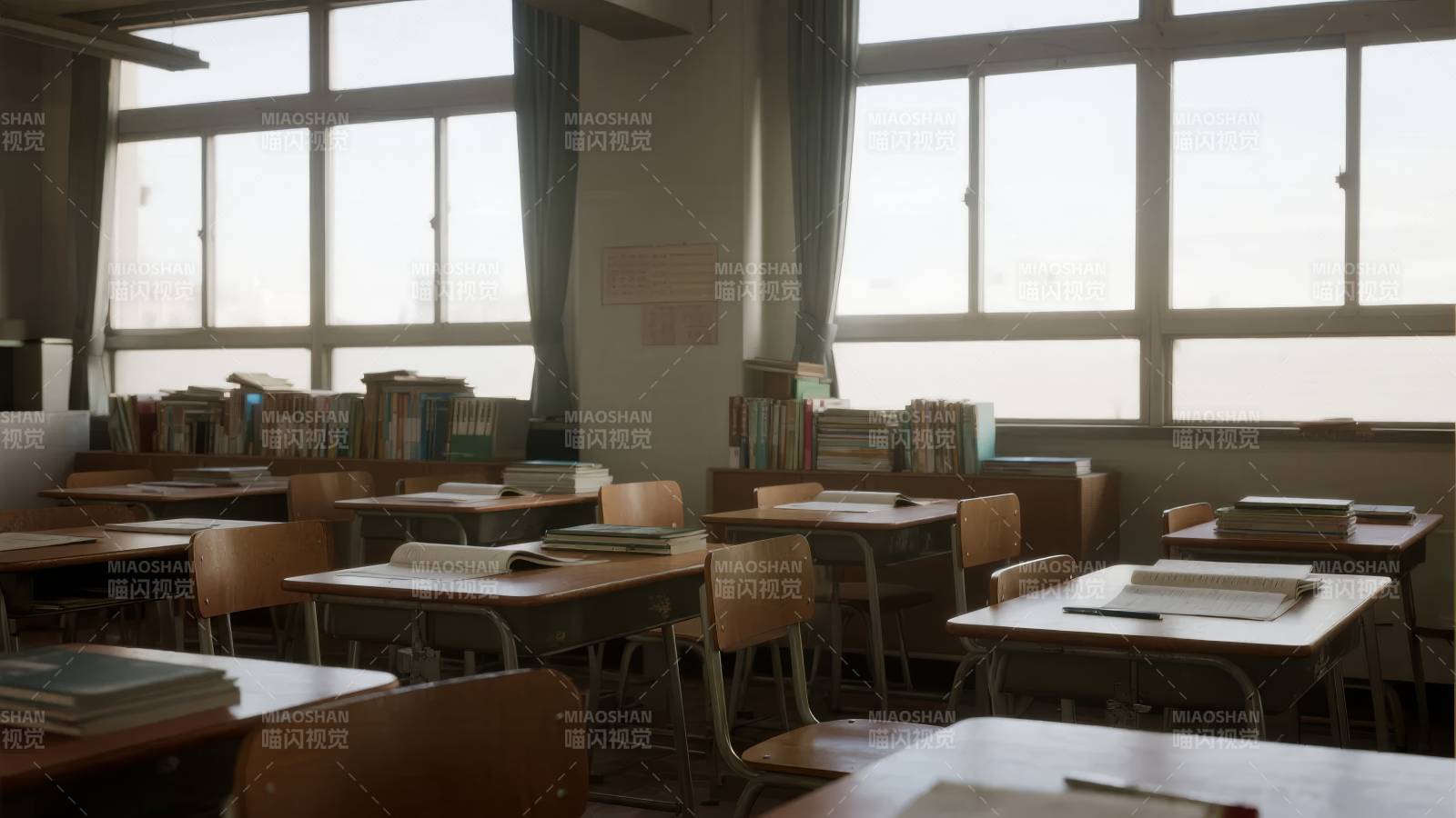 空教室静谧时光图片