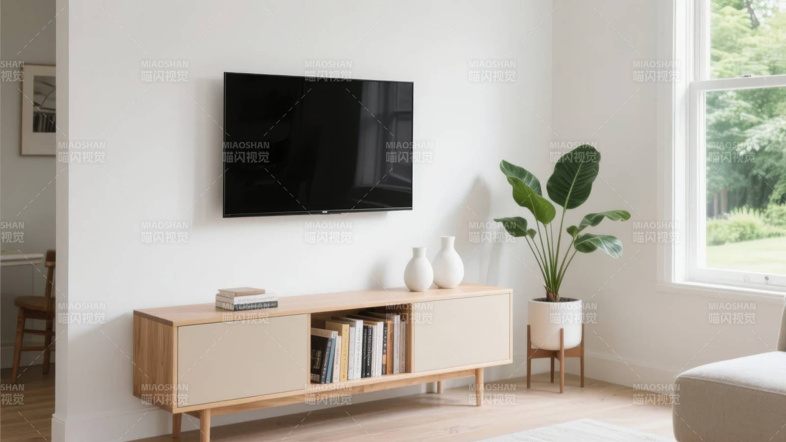 简约客厅电视墙图片