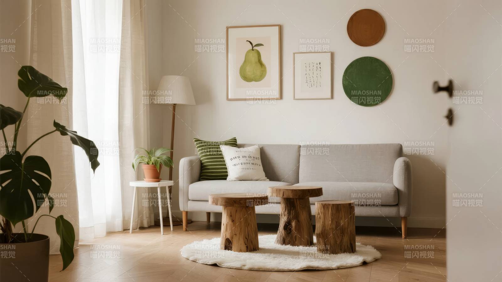 简约客厅绿植装饰图片