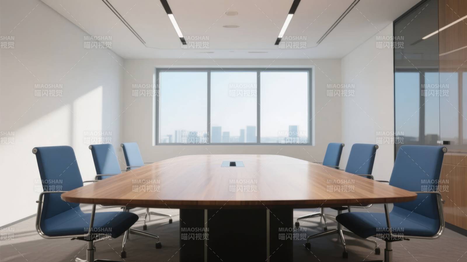 现代会议室全景图片