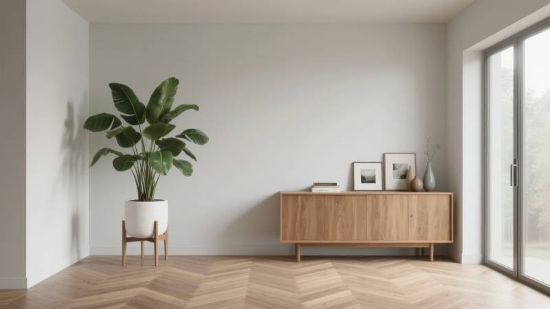 简约客厅绿植装饰图片