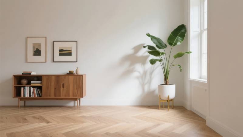 简约家居绿植角落图片